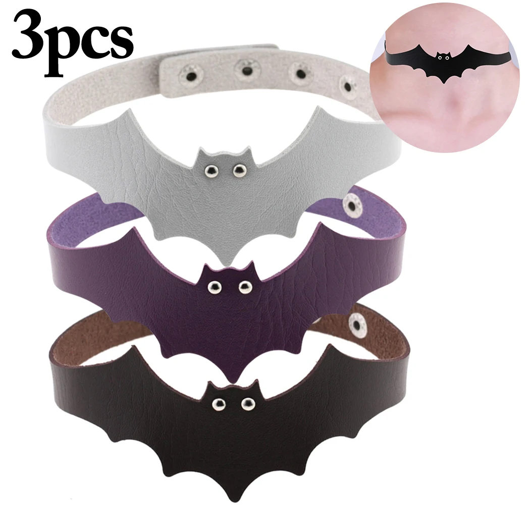 

4PCS Halloween Choker Cute Bat Shape Adjustable Choker Necklace Party Choker for Women
