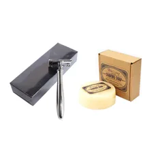 Из нержавеющей стали Детская безопасность бритья Бритвы борода Мыло