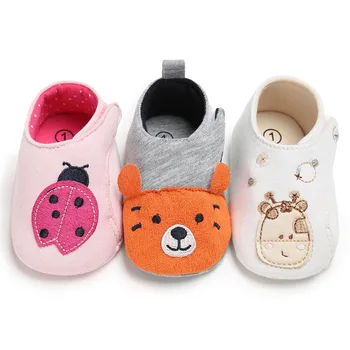 

New Baby Girls Shoes Cute Cartoon Animal First Walker Soft Sole No-slip Prewalkers Sneakers Shoes