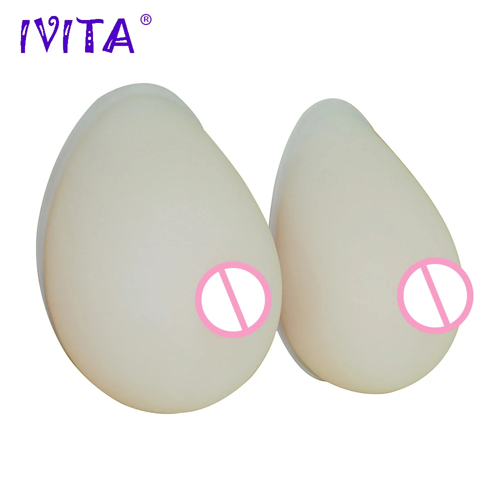 

IVITA 2800g/Pair White Realistic Silicone Breast Forms Fake Boobs False Breasts Mastectomy Crossdresser Shemale Bra Drag Queen