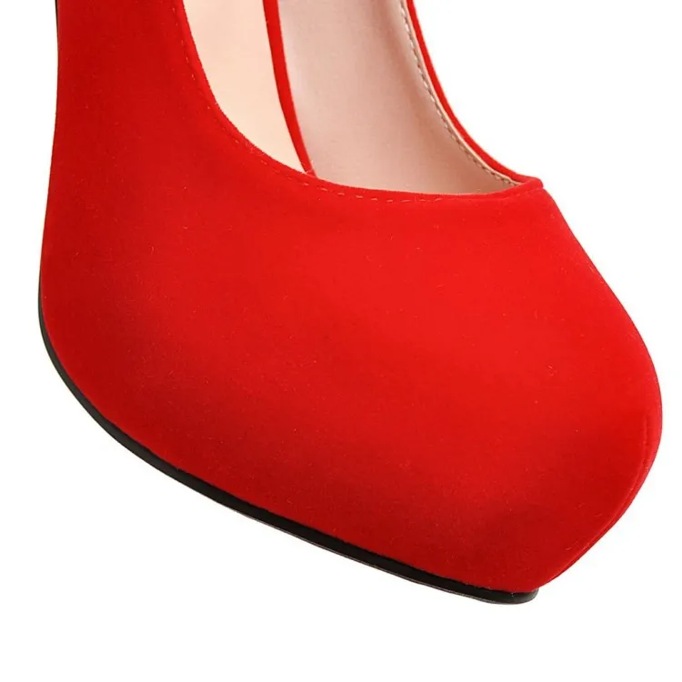 QPLYXCO/ г. Новые женские туфли на высоком каблуке(11 см), большие размеры 32-43 Модные женские туфли-лодочки вечерние свадебные туфли с круглым носком для танцев, A07