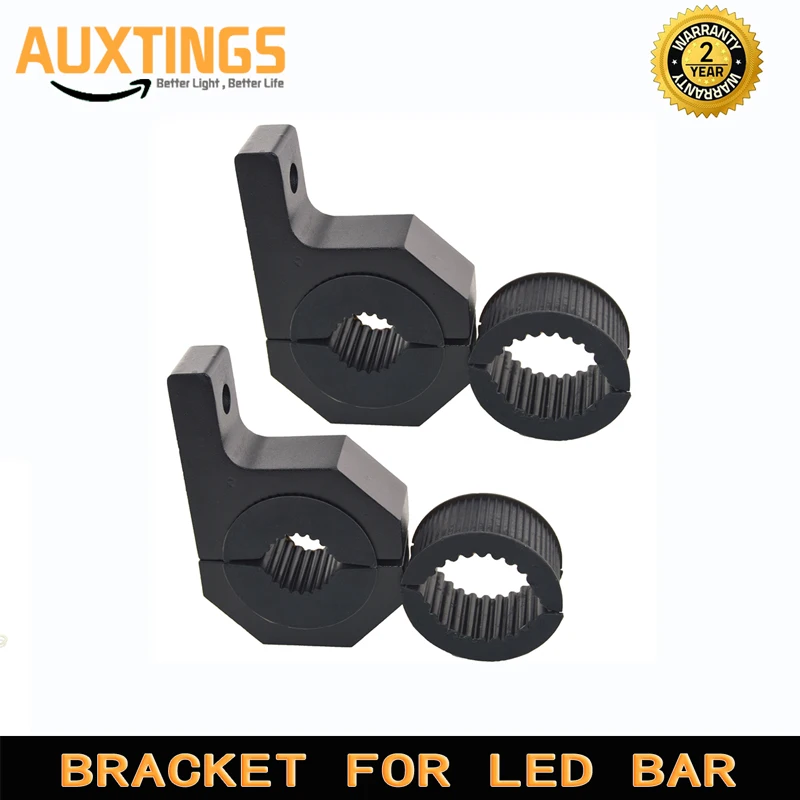 

2pcs Aluminum Universal Turn Signal Black Mounting Bracket Fork Holder Offroad Bar Clamp Led Driving Light Mount