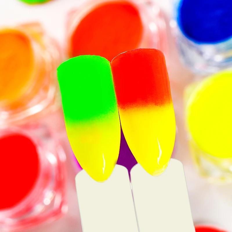 

Mtssii 8 box Neon Nail Glitter Powder Gradient Nail Art Decoration Pigment Dust Colorful Polishing for Nails For a Manicure