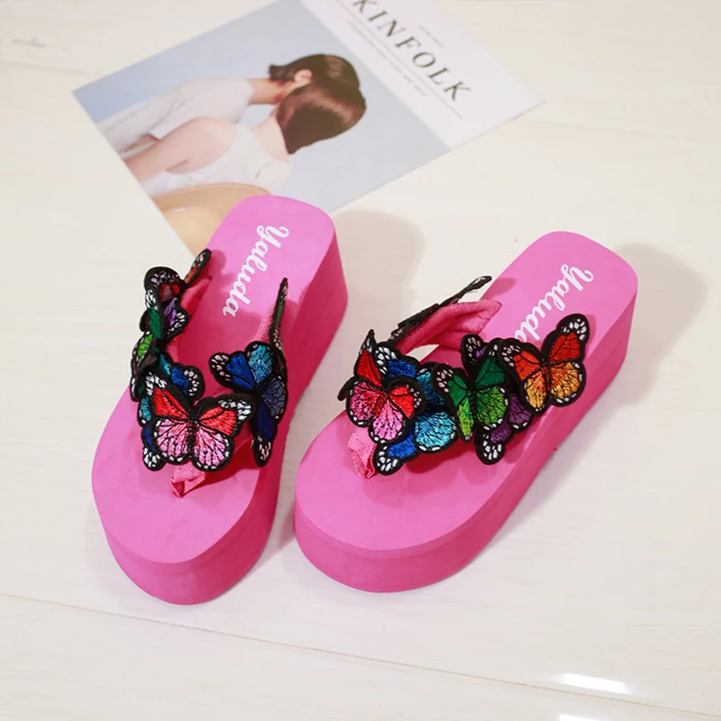 Женские шлепанцы Terlik Chanclas модные на платформе с бантом|Вьетнамки| |