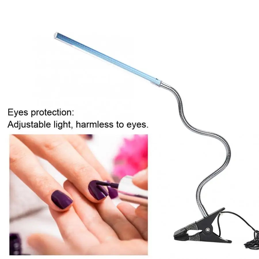 Manicure Vacuum Cleaner Portable USB LED Clip Table Adjustable Desk Light for Tattoo/Manicure/Makeup