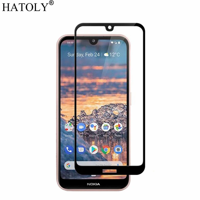 2PCS Tempered Glass For Nokia 2.2 Screen Protector Full Cover for TA-1191 TA-1179 3D Curved Edge Film HATOLY | Мобильные телефоны и