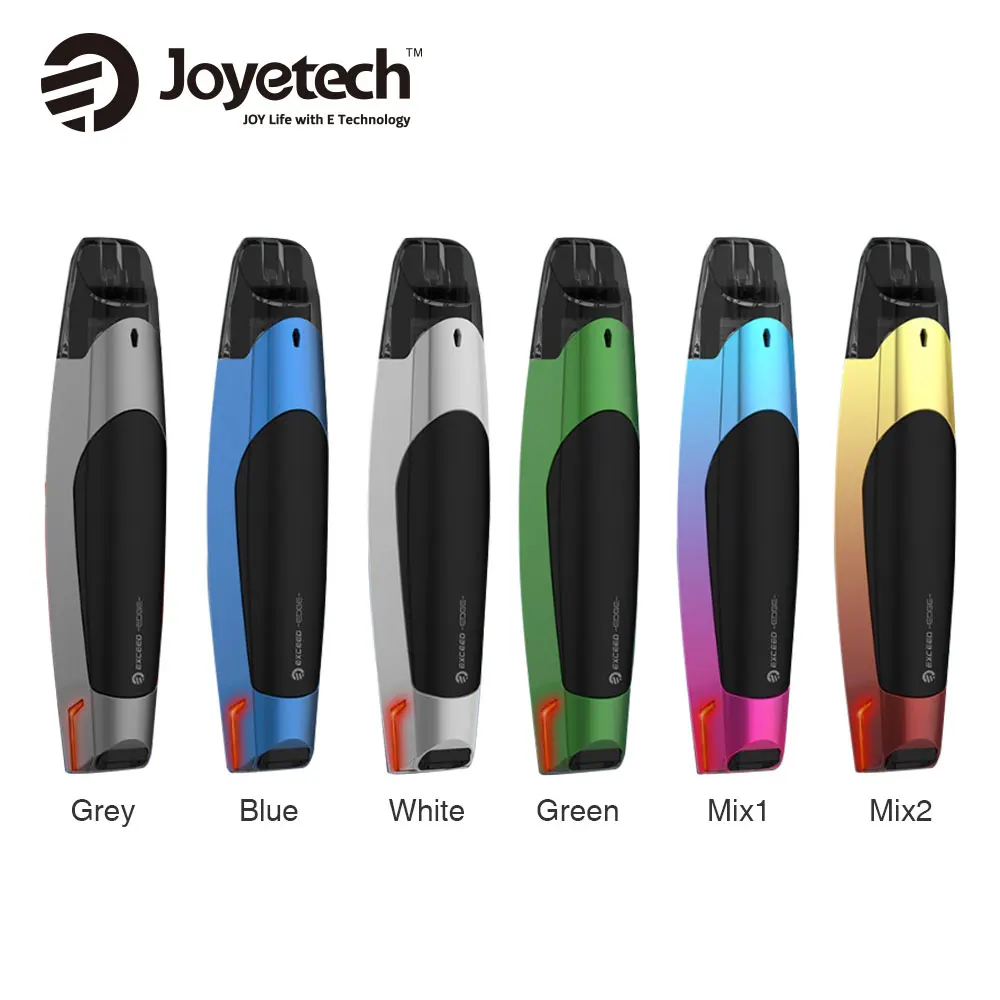 

New Arrival Joyetech Exceed Edge Pod Version Starter Kit 650mAh Battery & 2ml Cartridge Bottom-refill Pod Vape Kit for MTL Vaper