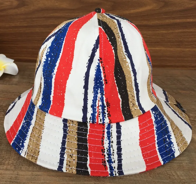 Мода полосой Панама пляжные рыбалка шапки бахрома шляпа Повседневное мужчины купол лето для Для женщин рыбака солнце шапки - Цвет: 5