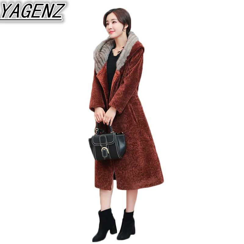 caramel Renard Femelle Capuche Laine 2017 À Femmes De Faux Veste navy Fourrure Grande D'agneau Green Hiver Des Dark Fourrures Manteau Colour black Taille 6qfzw6PR