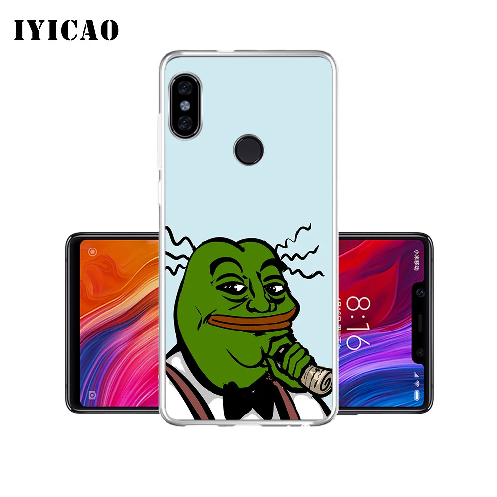Мягкий силиконовый чехол для телефона IYICAO Pepe the Frog Xiaomi Redmi 4A 5A 6A Note 7 6 5 Pro Plus 4X