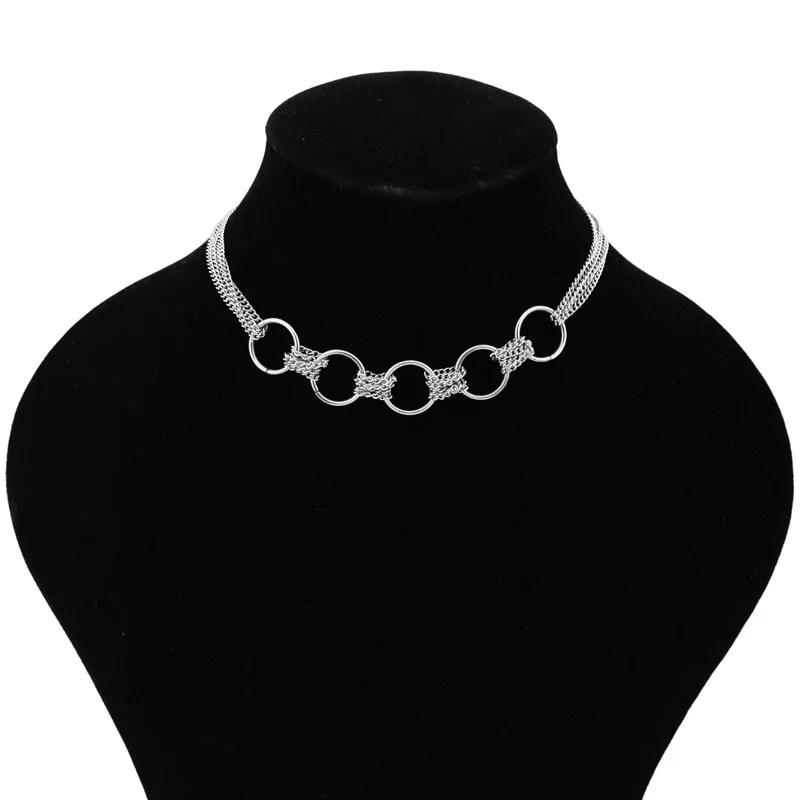 

USENSET Fashion Choker Necklace Stainless Steel Women's Jewelry Torques Charm Chain