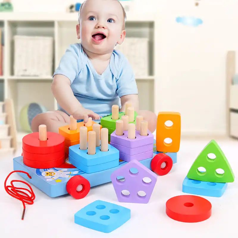 wooden stacking blocks baby