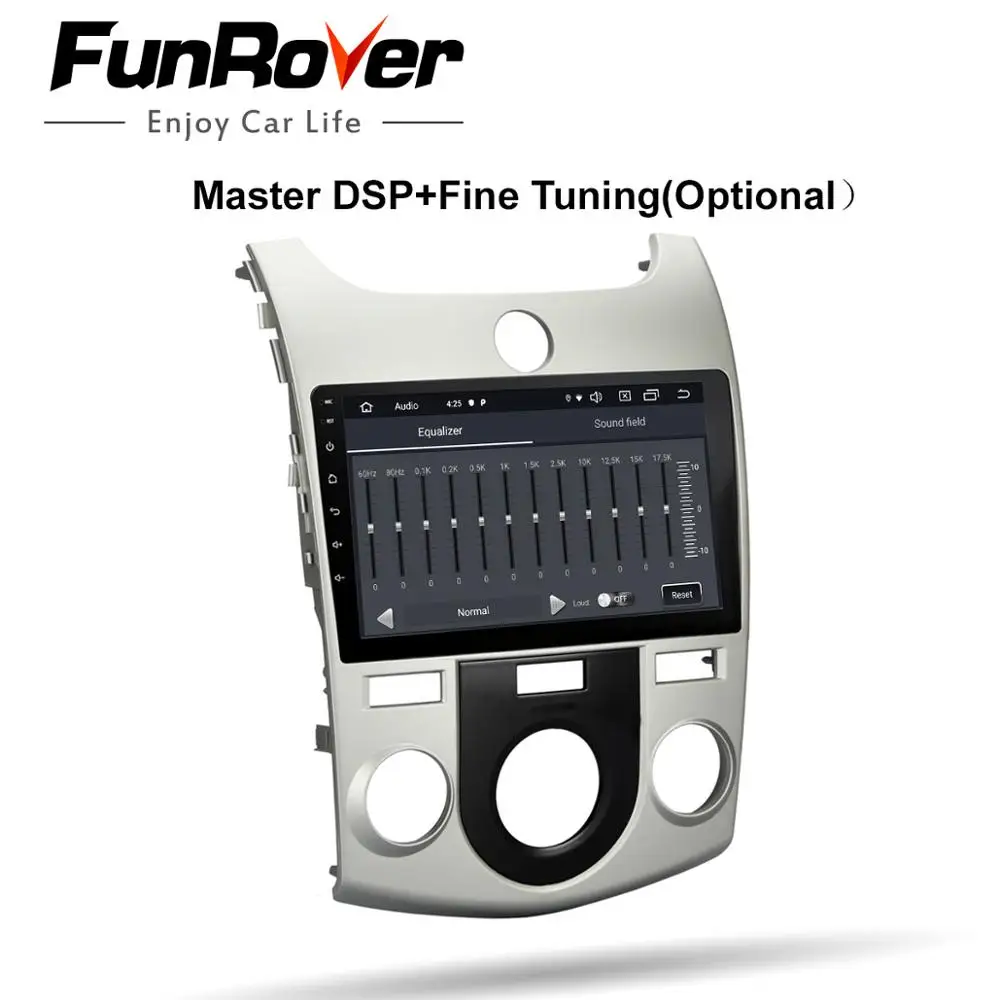Discount Funrover IPS+2.5D android 8.0 car dvd multimedia Player For KIA Forte Cerato 2008-2012 stereo autoradio gps headunit wifi usb BT 3