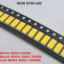 200 шт. SMD 5730 Диод Белый SMD5730 0,5 Вт светодиодный 5630 6000 К 6500 к супер яркий чип SMD5630 5730SMD 150mA PCB SMT светодиод