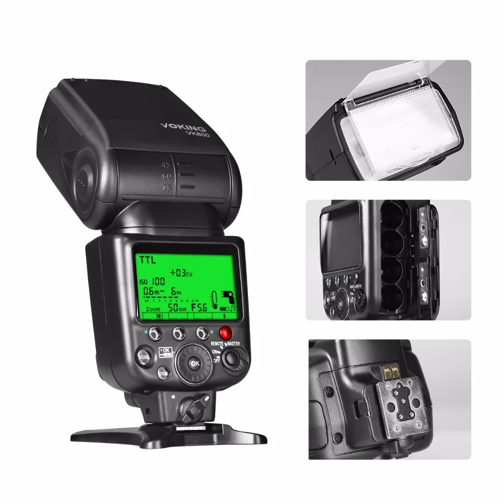 Внешняя вспышка Voking VK800 I TTL Slave Speelite для цифровой зеркальной камеры Nikon s|external camera