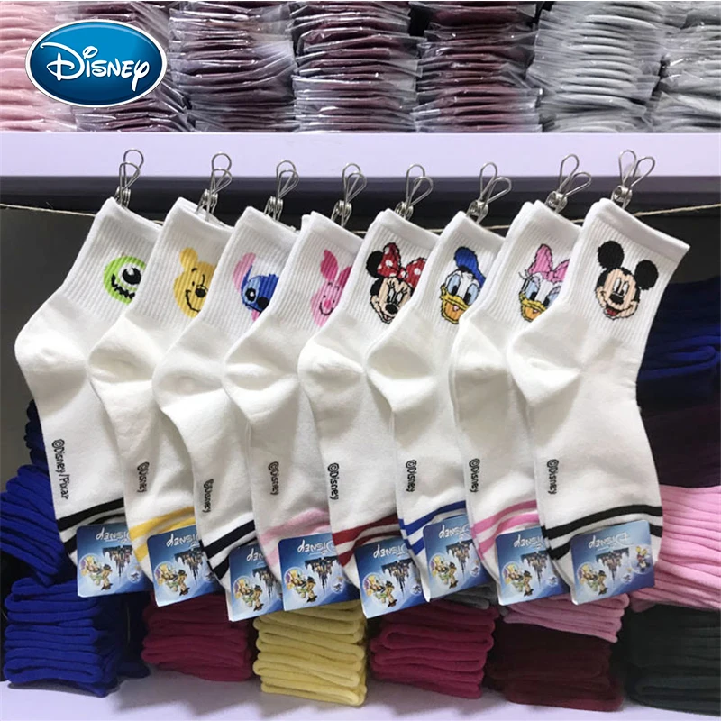 Симпатичные Мультяшные хлопковые носки Disney 2019 новый дизайн повседневные Мягкие