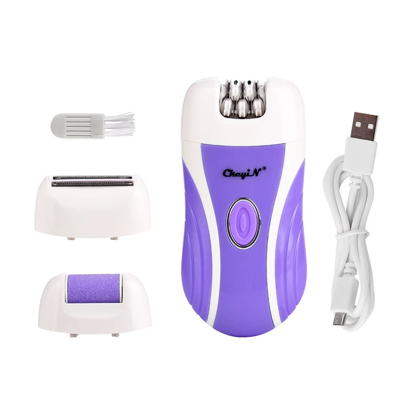 100-240V 3 In 1 Lady Shaver Epilator Electric Shaving Hair Removal Women USB Rechargeable Trimmer Bikini Body depilator Women 40