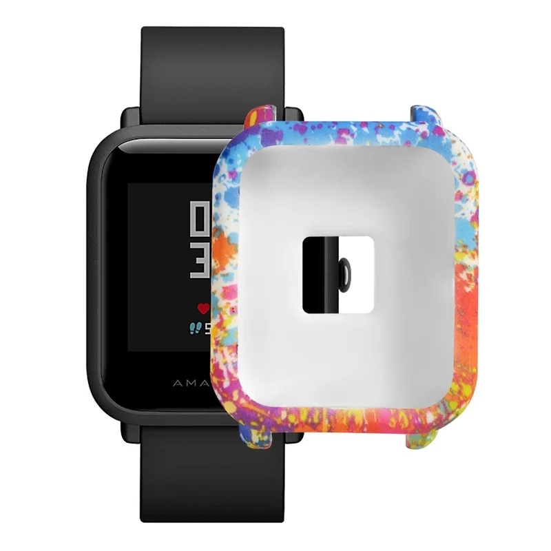 Мягкий силиконовый защитный чехол для часов Amazfit Bip, камуфляжный чехол, защитная рамка для Xiaomi Huami Amazfit Bip, защитная оболочка - Цвет: 1