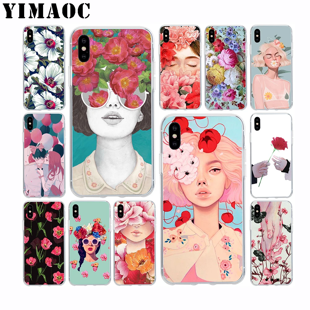 YIMAOC Sad Girl очки мягкий силиконовый чехол для Apple Iphone 11 Pro Xr Xs Max X 10 8 Plus 7 6S 6 SE 5S 5 7Plus |