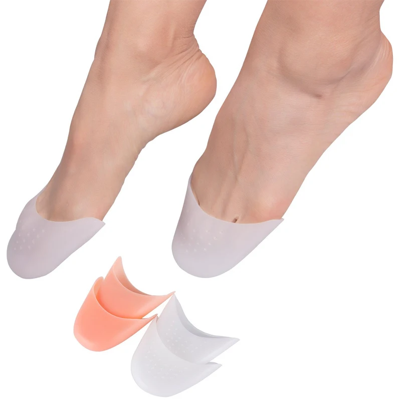 1Pair Foot Silicone Tiptoe Cover, Ballet Dancer Fore Foot Cushion Sole