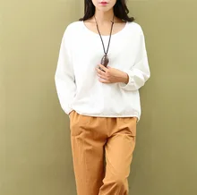 Autumn new style women blouse mori girl Soft cotton white shirts fresh cute design shirt undershirt
