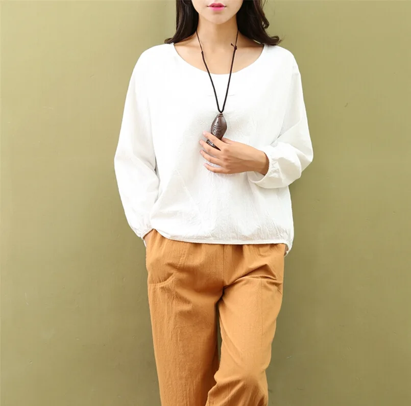 Autumn new style women font b blouse b font mori girl Soft cotton white font b