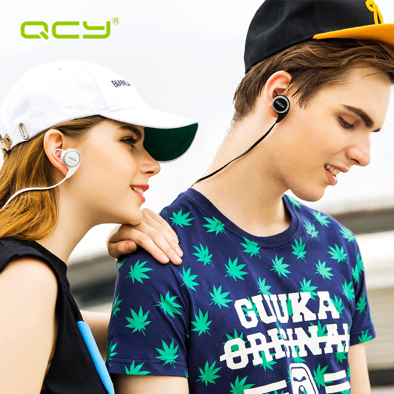QCY спортивные наушники беспроводная связь bluetooth 4.1 aptx Hi Fi с МИКРОФОНОМ для iphone 5 6 7