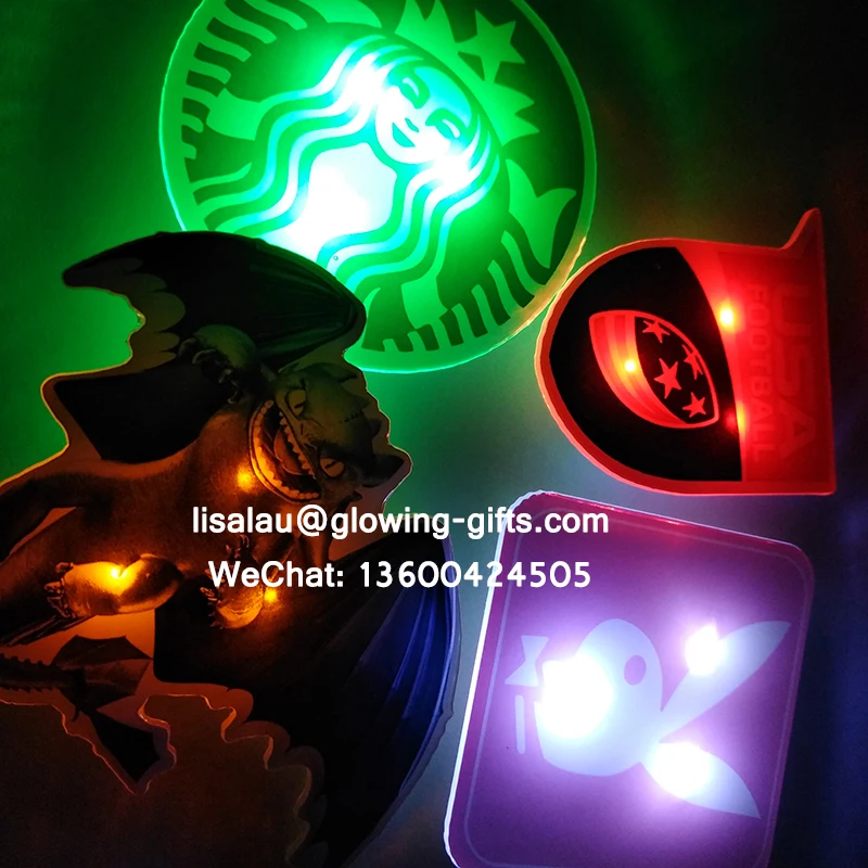 SL Хэллоуин СВЕТОДИОДНЫЙ мигающий acrlyic значок с мигающим светодиодом продвижение подарки