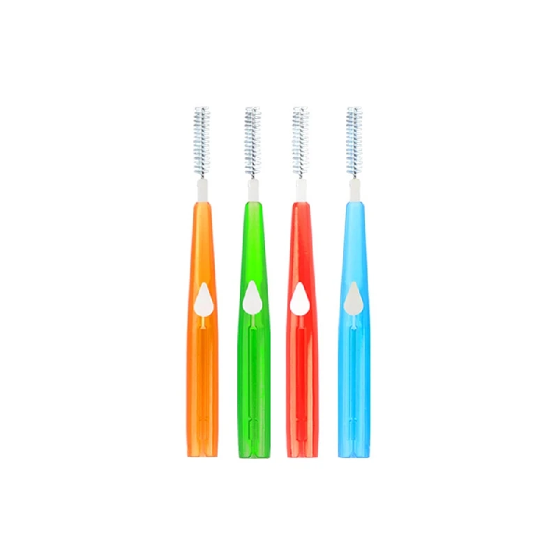10pcs Oral Care Interdental Brush Between Teeth PP+stainless Steel