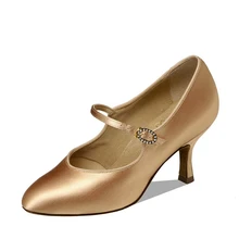 HXYOO/сатиновая обувь для сальсы на каблуке с противоскользящей подошвой по индивидуальному заказу; женские сандалии для бальных танцев; бренд; женская обувь с кристаллами; ZC01