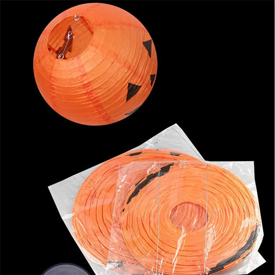 Halloween Paper Pumpkin Hanging Lantern