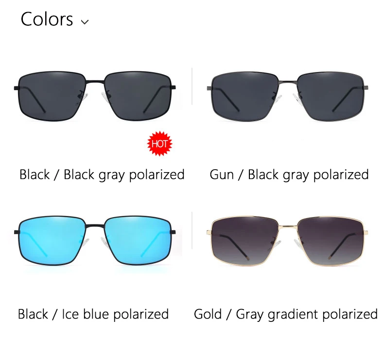 Raydem Прямоугольная оправа Модные Простые новые зеркальные рефлективные линзы мужские солнцезащитные очки мужские поляризованные очки для вождения на открытом воздухе