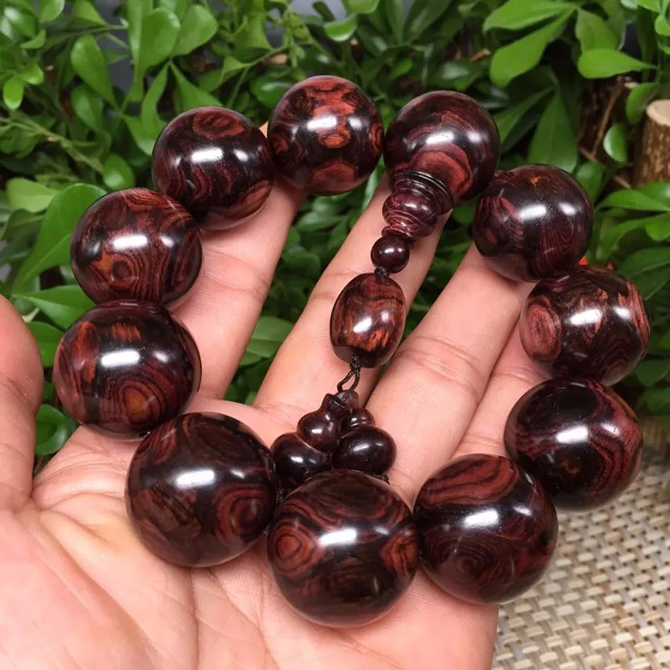 25 мм Высший сорт Китай Хайнань huanghuali бусины браслет для мужчин любовь Charm Wood браслеты коллекционные украшения на Рождество