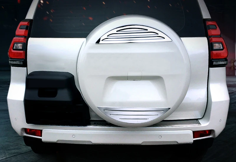ABS Chrome Rear Spare Wheel Decorative Cover Trim For Toyota Land