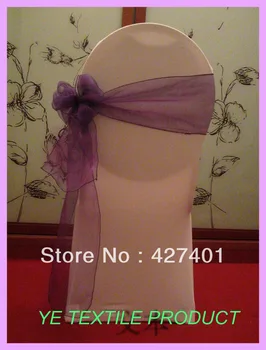 

Purple2 Sonw Organza Chair Sash For Wedding Event &Party Decoration