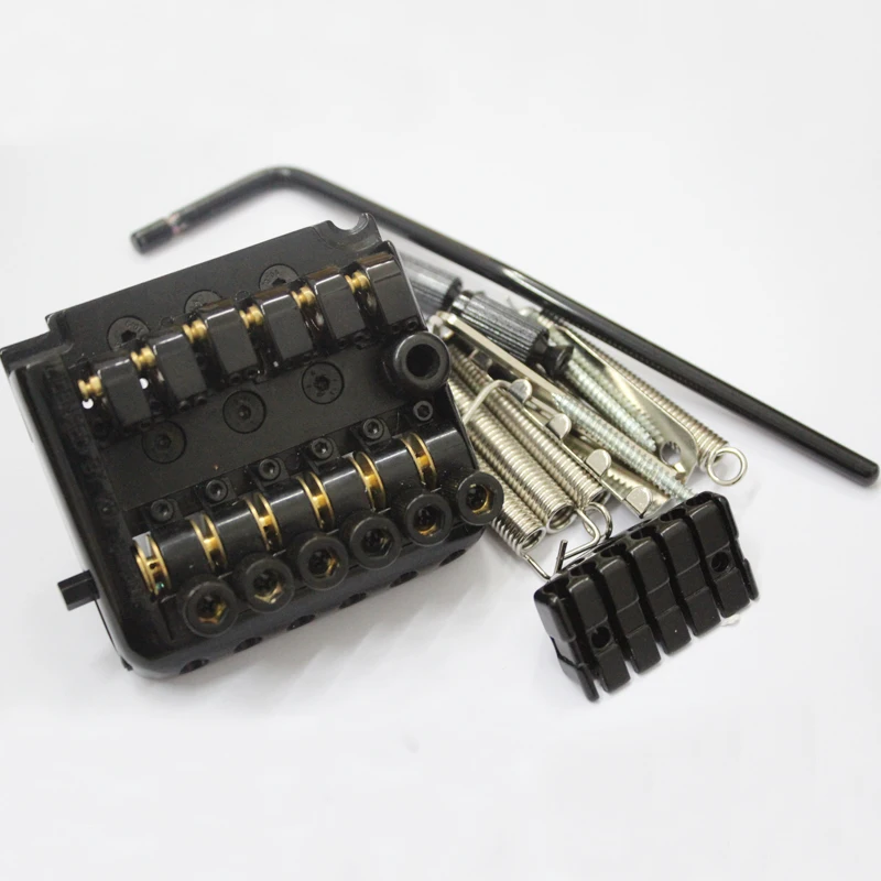 

6 Strings Black Headless Guitar Tailpiece Tremolo Bridge /w Arm & Nut from korea