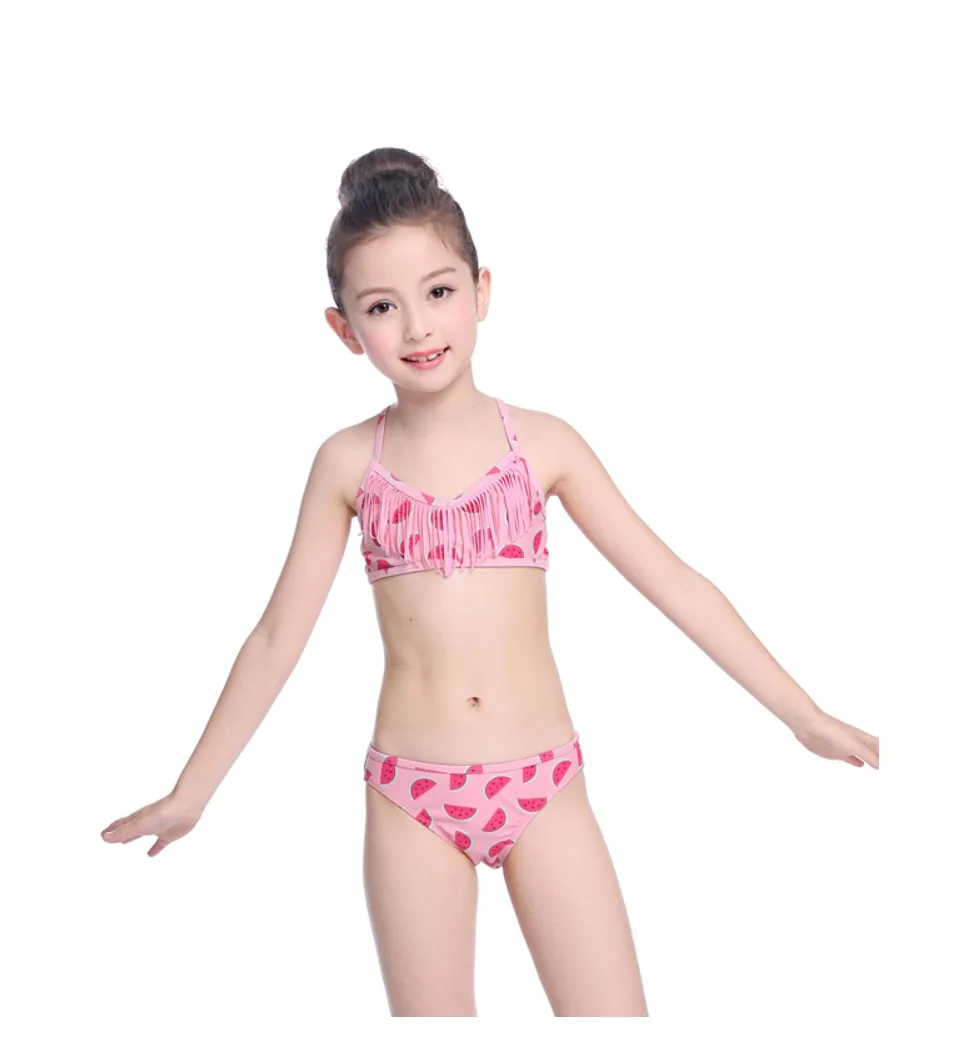 Детские купальные костюмы; детские летние бикини пляжная одежда из двух предметов для девочек; biquini