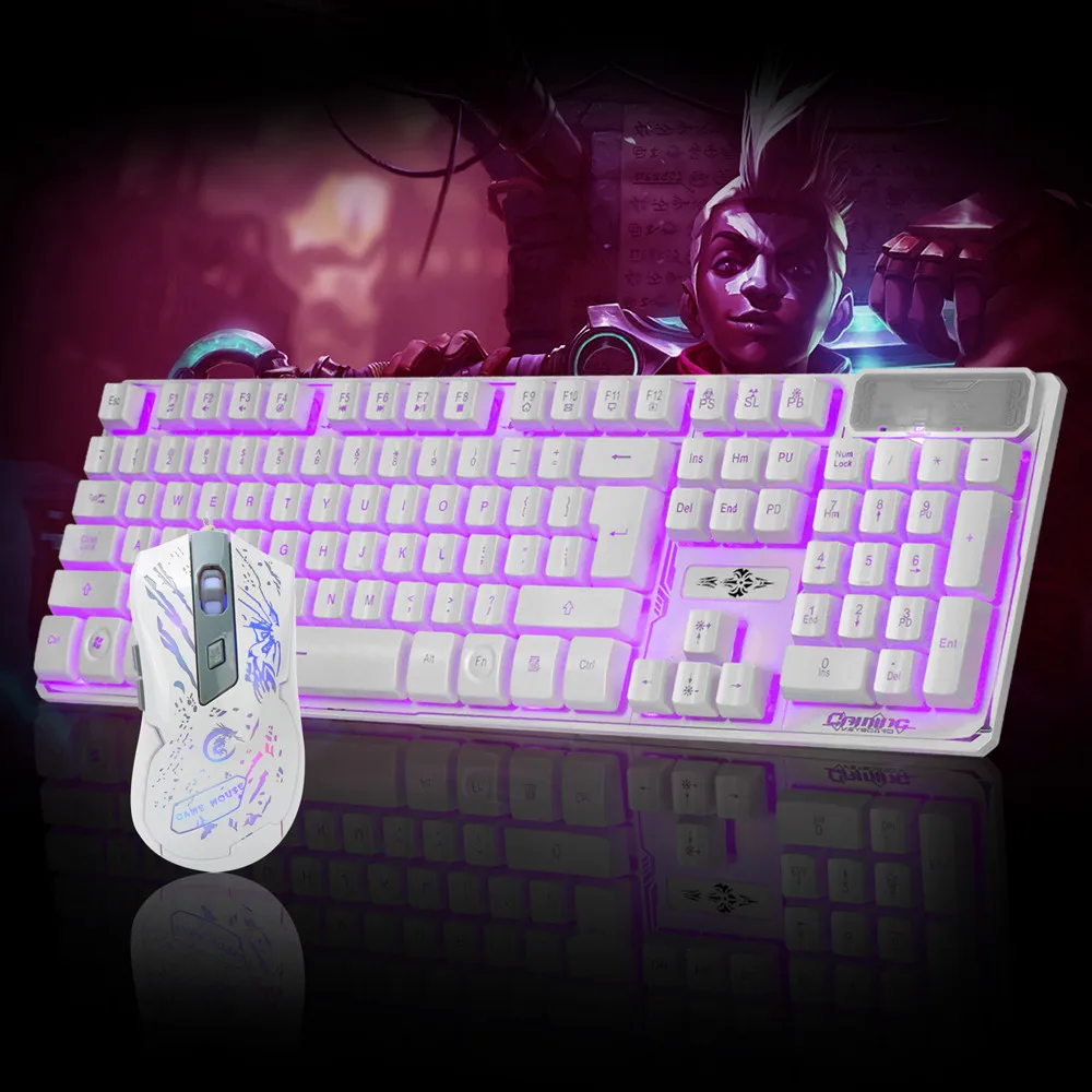 

LED Gaming Wired 2.4G keyboard And 3200DPI Mouse Set to Computer Multimedia Gamer Drop Shipping 17Sept26
