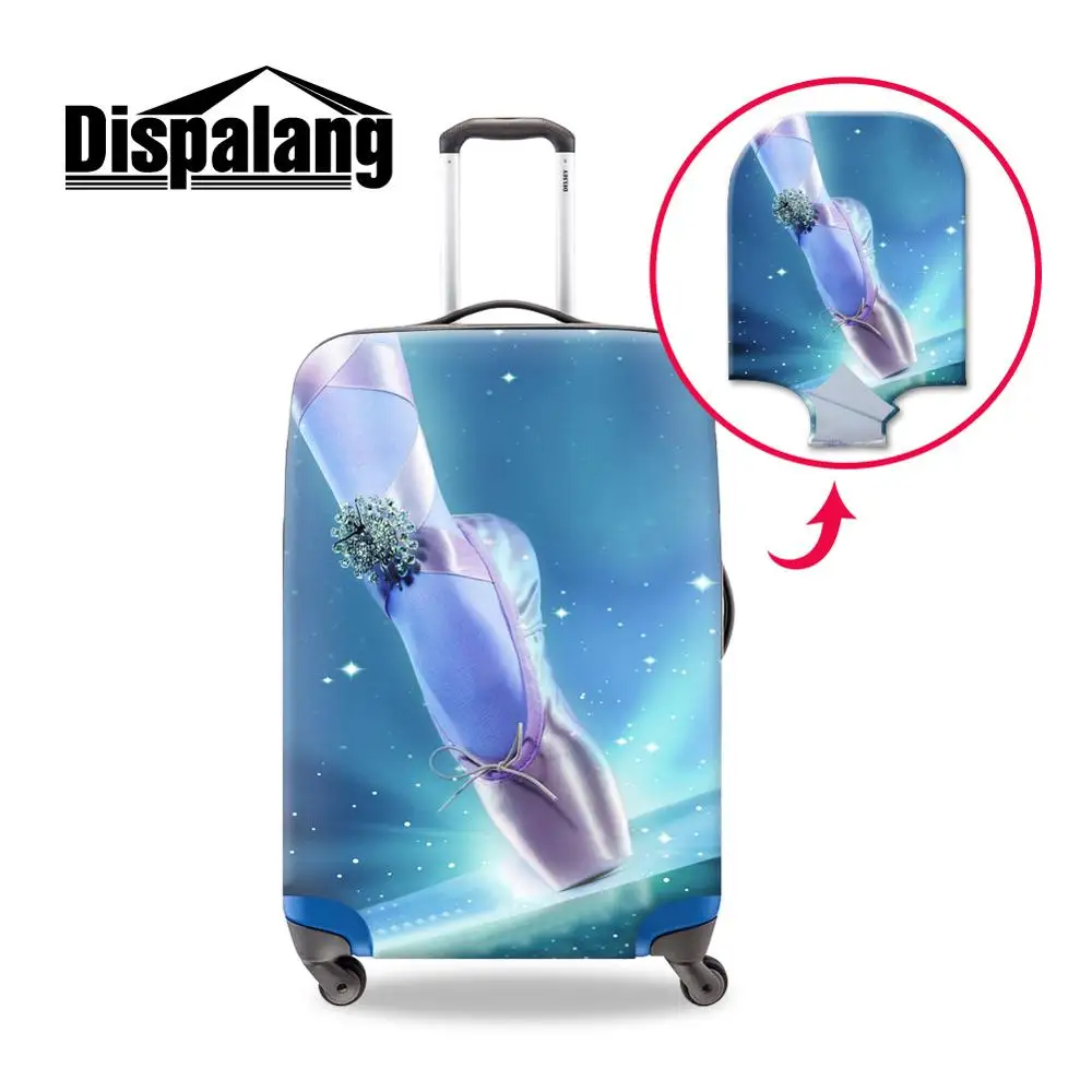 Плотные эластичные Защитные чехлы для багажа с рисунком балетной девушки на молнии для 18-30 дюймов, чехол, водонепроницаемый чехол для танцевального костюма - Цвет: Коричневый