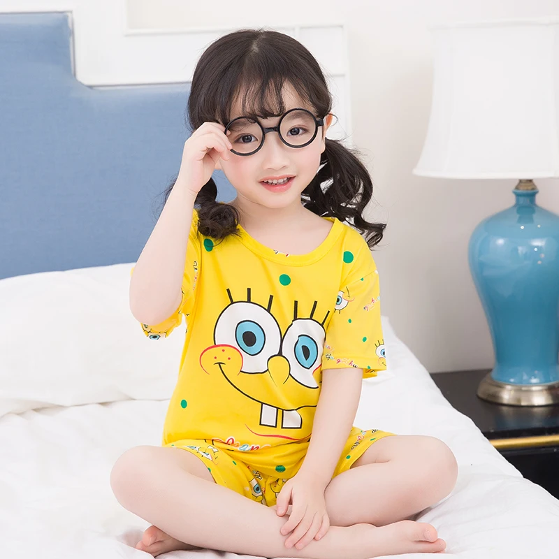

Summer Children's Pijama Infantil Short Sleeve Kids Sleepwear Cartoon Kids Pajamas Teenager Boys Pajamas Suit Fashion Homewear