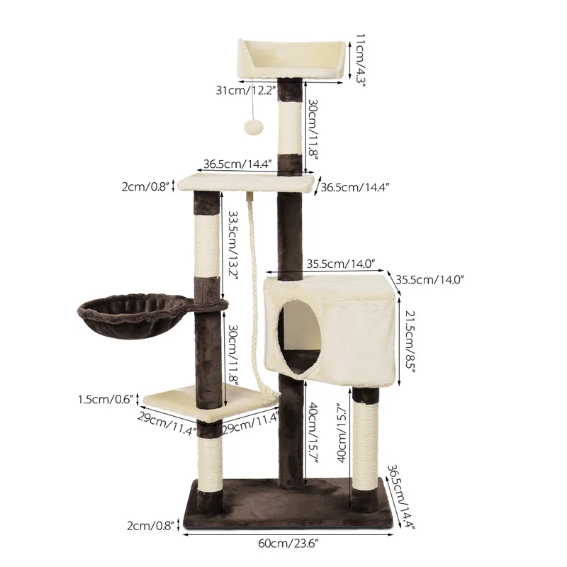 RU Domestic Delivery Cat Tree Tower Furniture Kitten Playhouse Scratchers Solid Wood for Cats Climbing Frame Cat Condos Posts RU Domestic Delivery Cat Tree Tower Furniture Kitten Playhouse Scratchers Solid Wood for Cats Climbing Frame Cat Condos Posts
