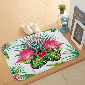 

Flamingo Pattern Rectangle Entrance Mats Dust Proof Door Mats Outdoor Bedroom Bedside Mats Kitchen Are Rug Bathroom Floor Carpet