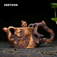 160cc аутентичный Исин Чайный горшок Ограниченная серия имитация дерева горшок Kumufengchun Китайский Фиолетовый Глиняный чайный набор креативный заварочный чайник