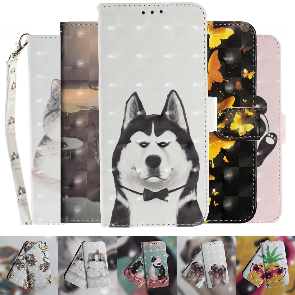 for samsung galaxy A8 Plus 2018 Cover 3D Vision Luxury Flip Wallet Leather smart phone coque | Мобильные телефоны и