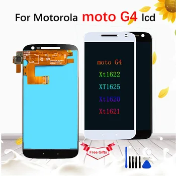 

5.5Inch LCD for Motorola Moto G4 XT1622 XT1625 XT1621 Xt1624 LCD Display Touch Screen Digitizer Assembly Replacement with Frame