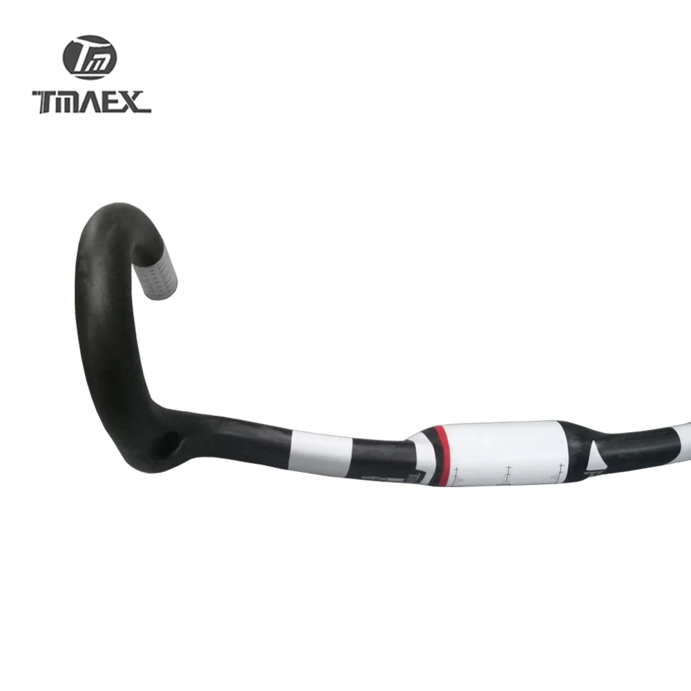 TMAEX PRO Белый T700 UD углеродный Руль Бент бар Дорожный гоночный велосипед Велоспорт