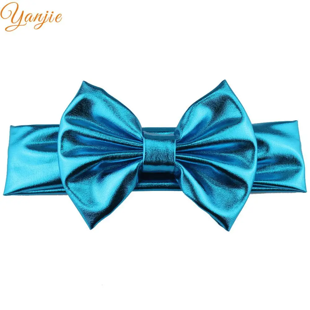 blue 1 шт.,, 5 дюймов, металлические банты для волос, ободок, эластичный, корейский стиль, аксессуары для волос для девочек, для детей, повязка на голову, аксессуары для волос - Цвет: blue