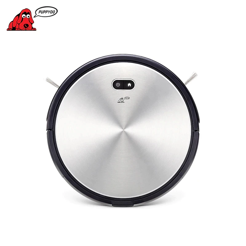 

Robot vacuum cleaner Puppyoo WP650 For Home With Wi-fi App Control Smart Vucuums 2200 mAh Li-ion battery 500ML Big Dustbin