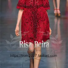 Новая мода, vestidos formales, красное кружево, кристалл, короткие, элегантные, звездный стиль, вечерние платья, платья знаменитостей