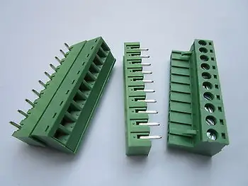 

20 pcs 5.08mm Close Angle 10 pin Screw Terminal Block Connector Pluggable Type
